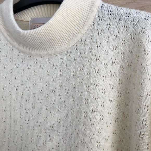 Vintage Cream Pointelle Sweater - Picture 3 of 7